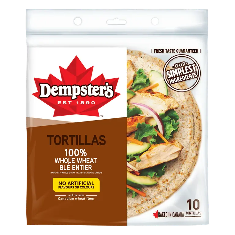 Tortillas 100% Whole Wheat Large 610 g