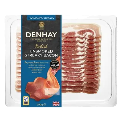 Dry Cured Streaky Unsmoked Bacon