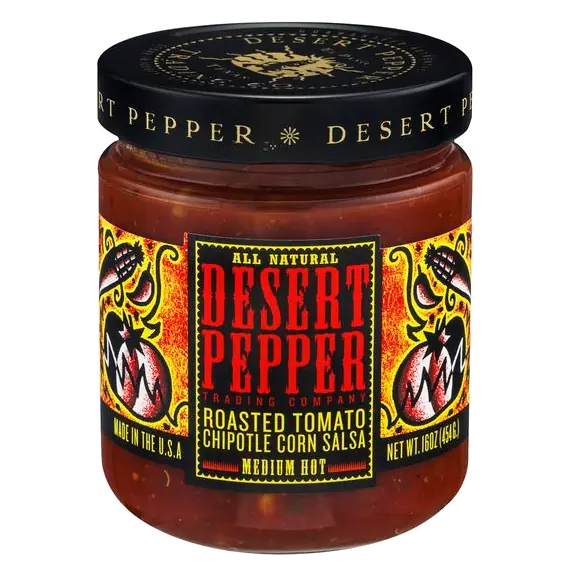 All Natural Medium Hot Roasted Tomato Chipotle Corn Salsa