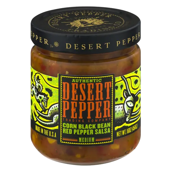 Desert Pepper Trading Co. Medium Corn Black Bean Red Pepper Salsa 16 oz