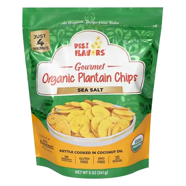 Organic Gourmet Sea Salt Plantain Chips