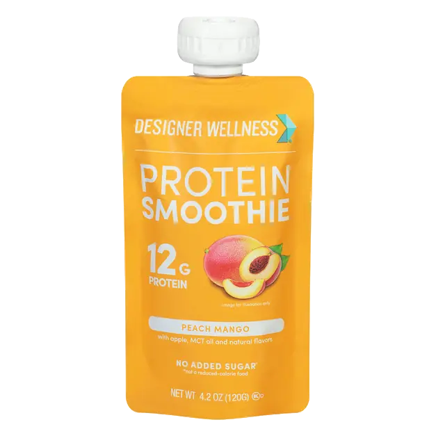 Designer Wellness Protein Smoothie, Peach Mango