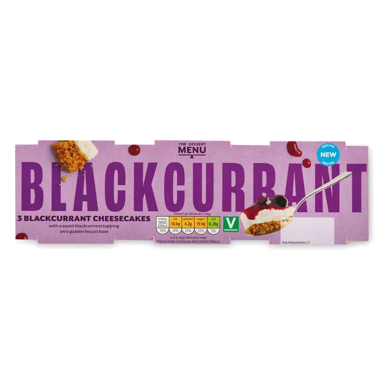 Blackcurrant Cheesecakes 3 Pack