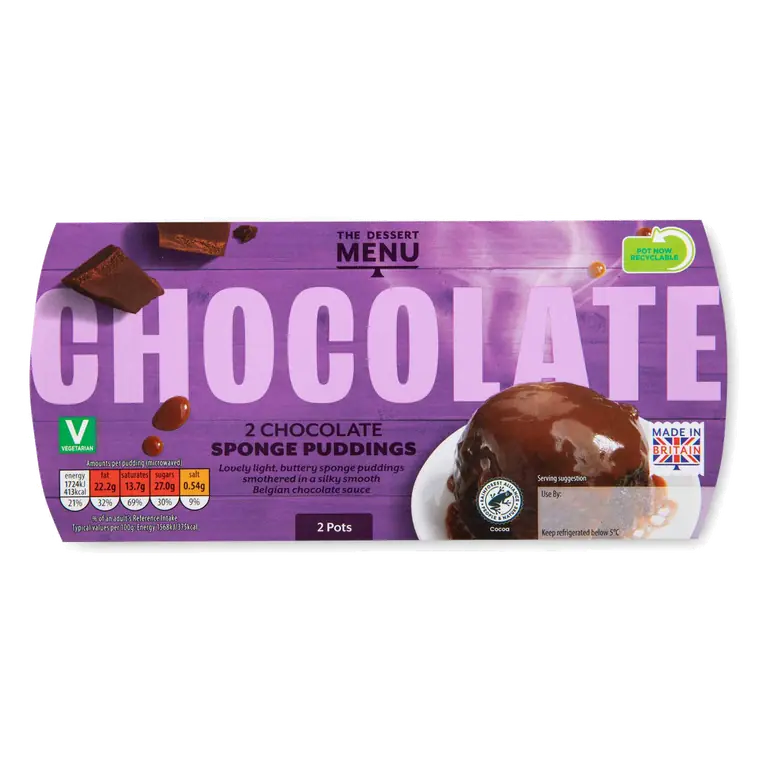 Chocolate Sponge Puddings 2 Pack