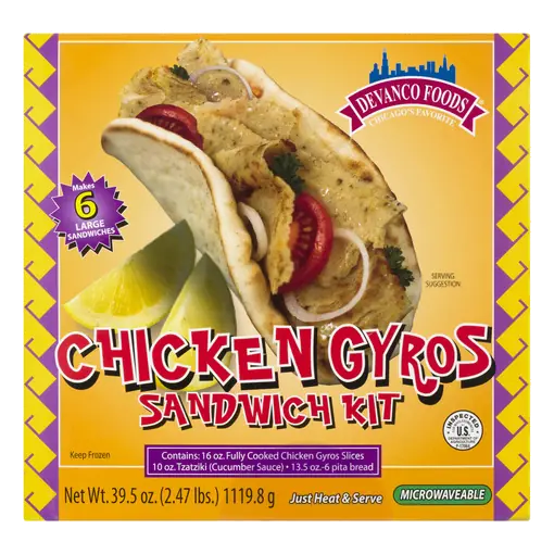 Devanco Foods Chicken Gyros Sandwich Kit