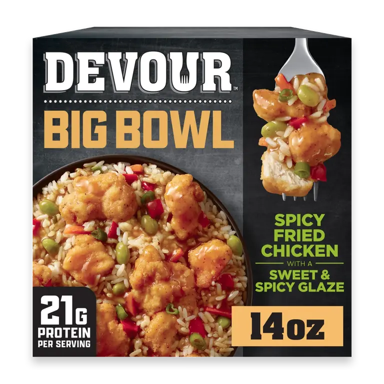 Big Bowl Spicy Fried Chicken with Sweet and Spicy Glaze Frozen Bowl