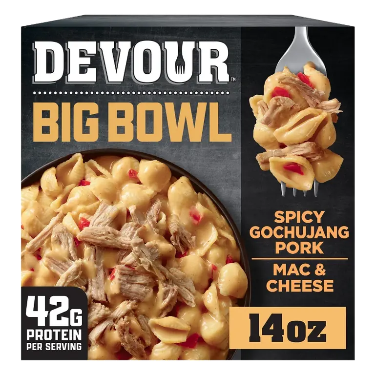Devour Big Bowl Spicy Gochujang Pork Mac & Cheese, 14oz