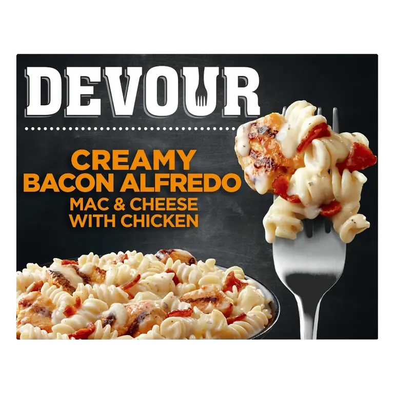 Devour Creamy Bacon Alfredo Mac & Cheese with Chicken, 10oz