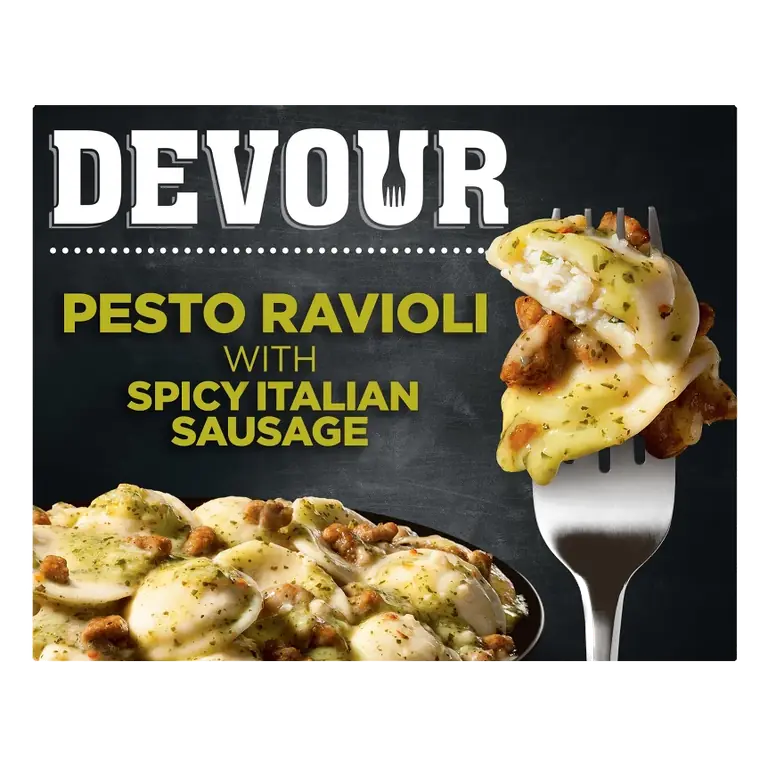 Devour Pesto Ravioli with Spicy Italian Sausage, 12oz