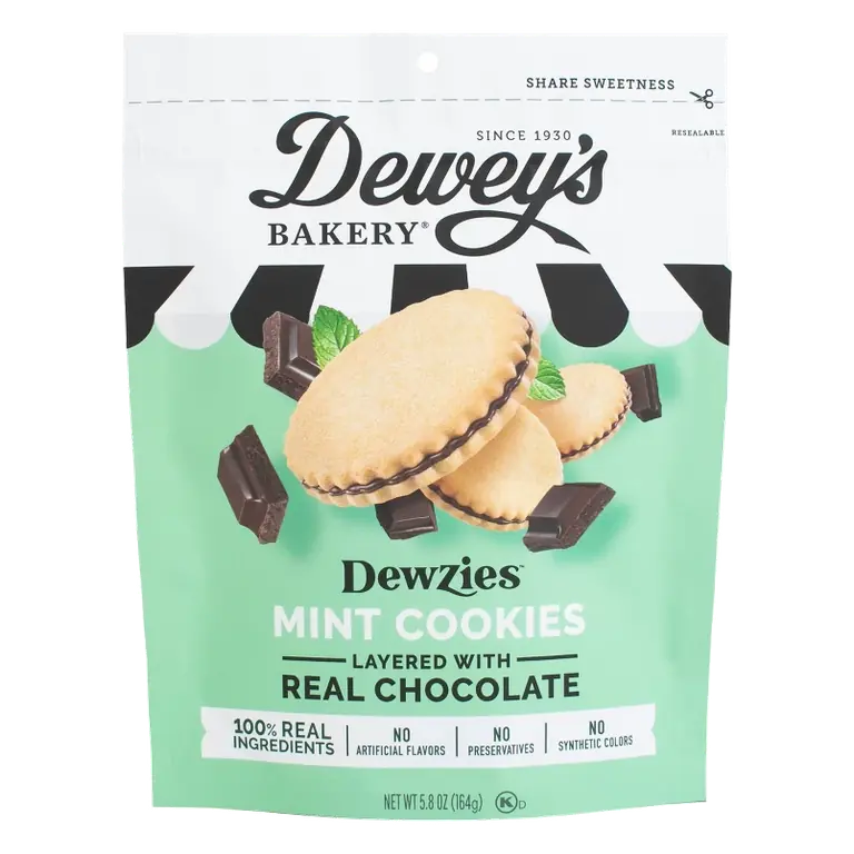Dewey's Bakery Cookies Mint Dewzies, 5.8oz