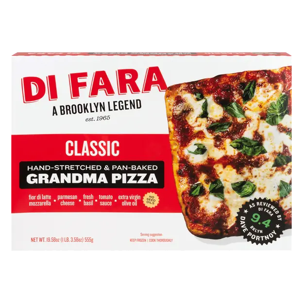 Hand Stretched & Pan Baked Classic Grandma Pizza Frozen