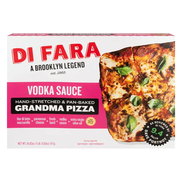 Hand Stretched & Pan Baked Vodka Sauce Grandma Pizza Frozen