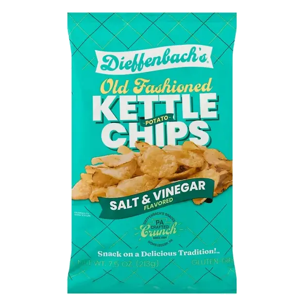 Kettle Potato Chips, Salt & Vinegar Flavored, Old Fashioned