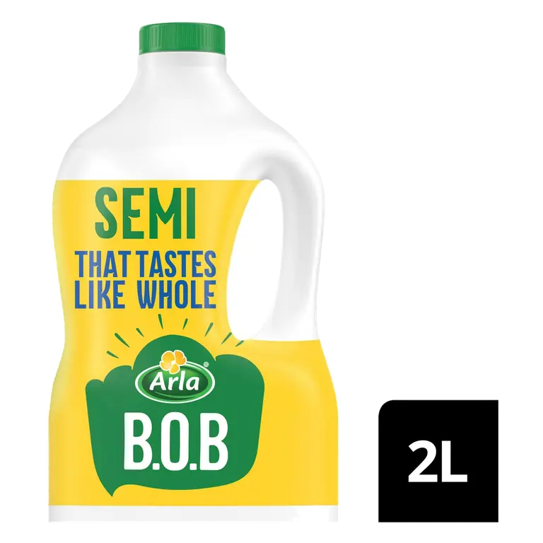 Arla BOB Semi Skimmed Milk That Tastes Like Whole 2L