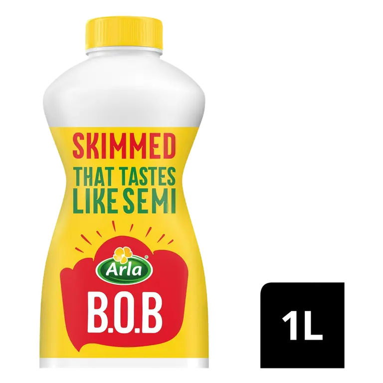 Arla BOB Skimmed Milk Tastes like Semi Skimmed 1L