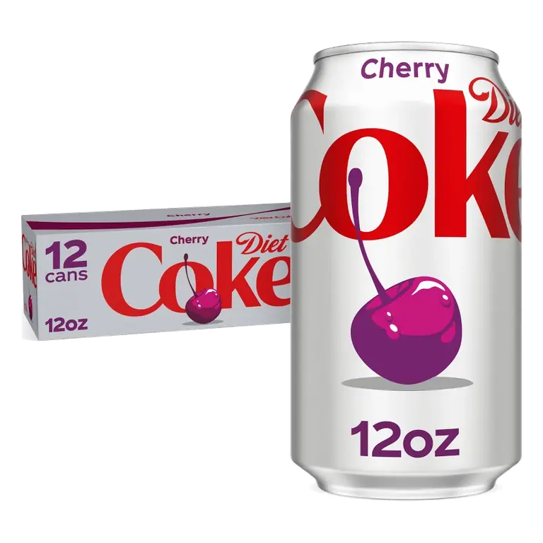 Diet Coke Cherry Soda, 12pk/12 fl oz Cans: Caffeinated