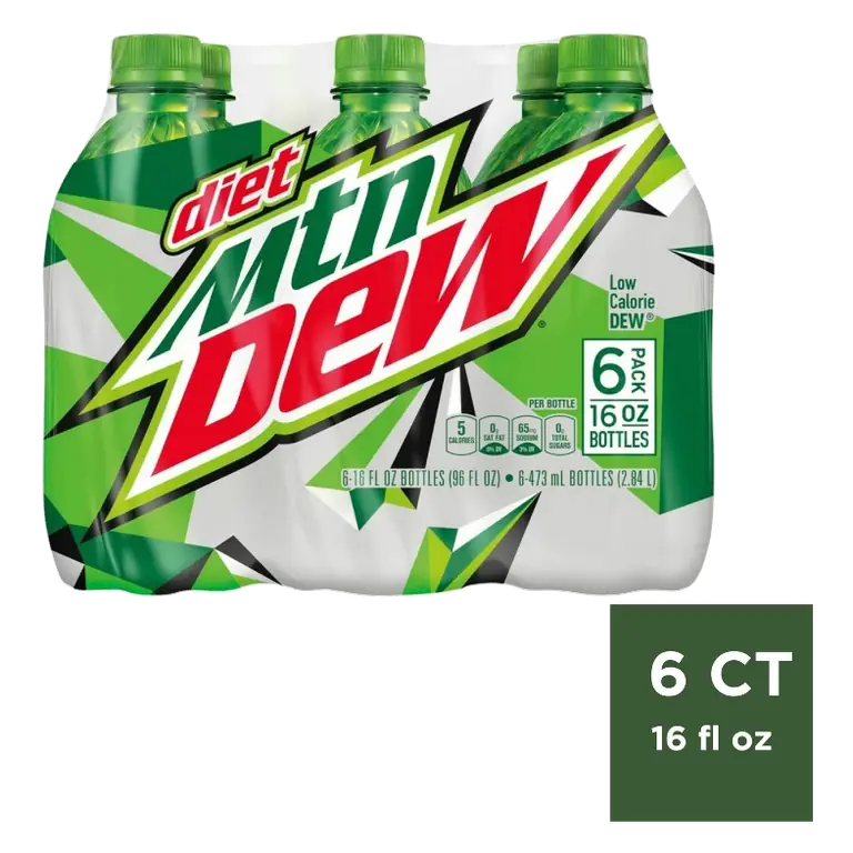 Diet Mountain Dew Citrus Soda- 6pk/16 Fl Oz Bottles