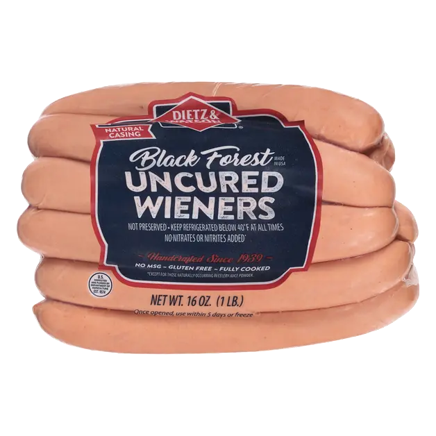 Natural Casing Black Forest Beef & Pork Wieners - 8 ct