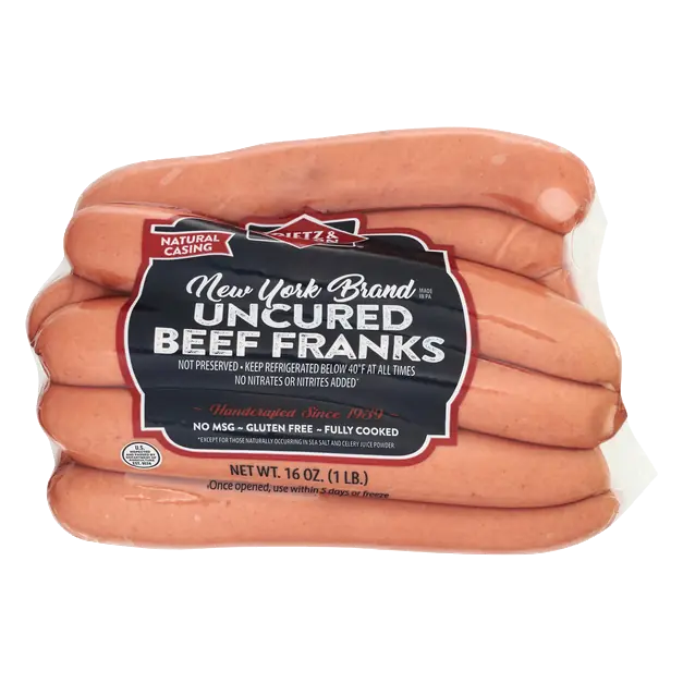 New York Brand Uncured Beef Franks - 8 ct