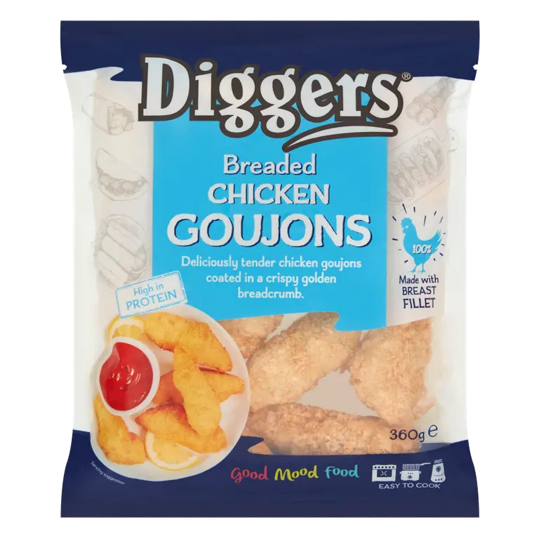 Diggers Breaded Chicken Goujons 360g