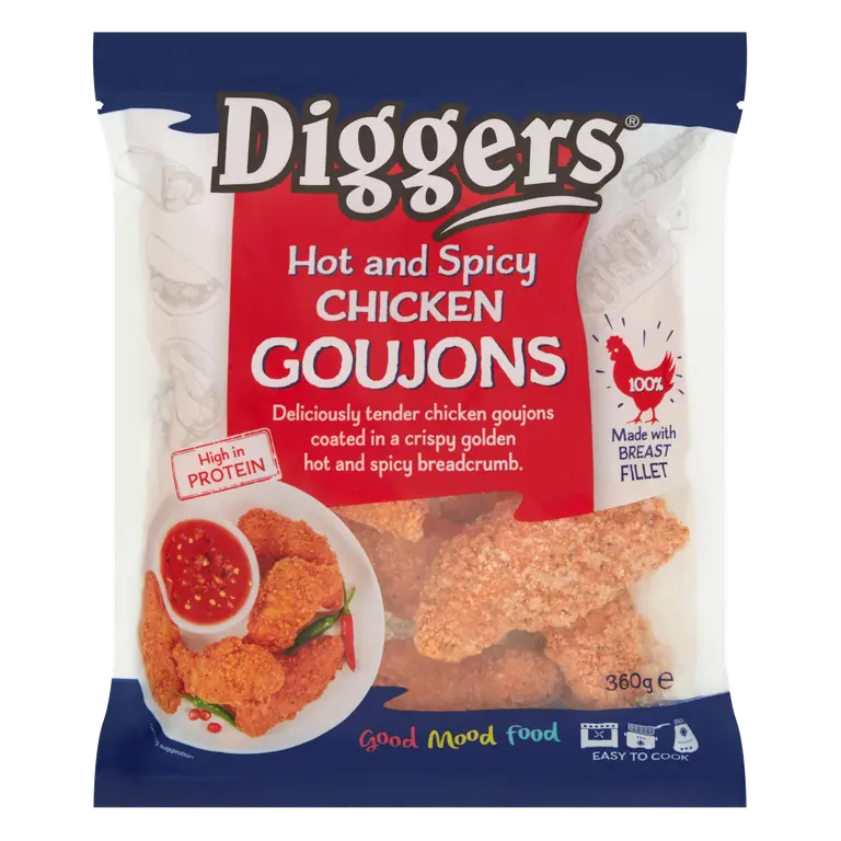 Diggers Hot and Spicy Chicken Goujons 360g