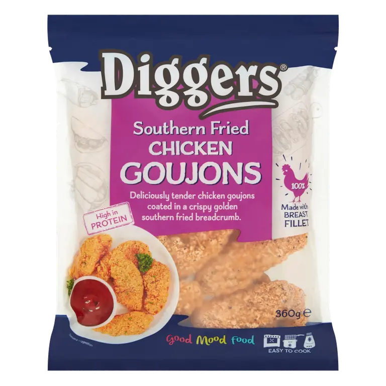 Diggers Southern Fried Chicken Goujons 360g