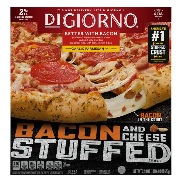 Bacon & Cheese Stuffed Crust Better with Bacon Pizza Frozen