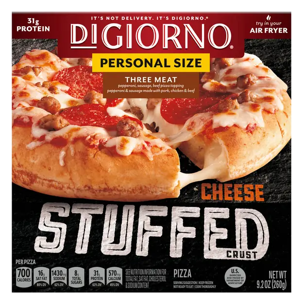 Cheese Stuffed Crust Three Meat Pizza Frozen