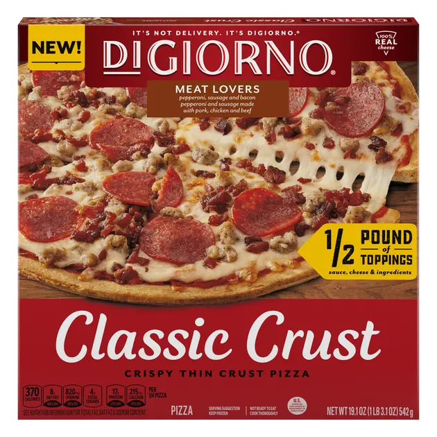 Classic Crust Meat Lovers Frozen Pizza 12x19.1ozUS