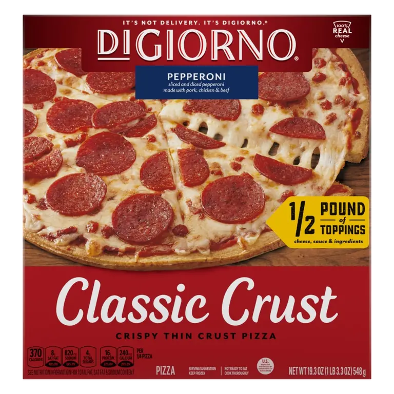Classic Crust Pepperoni Frozen Pizza 12x19.3oz US