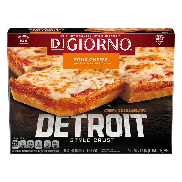 Detroit Style Crust Four Cheese Pizza Frozen