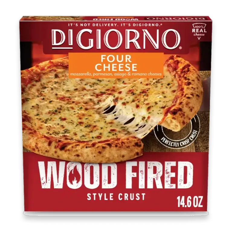 Four Cheese Pizza Wood Fired Style Crust Frozen Pizza