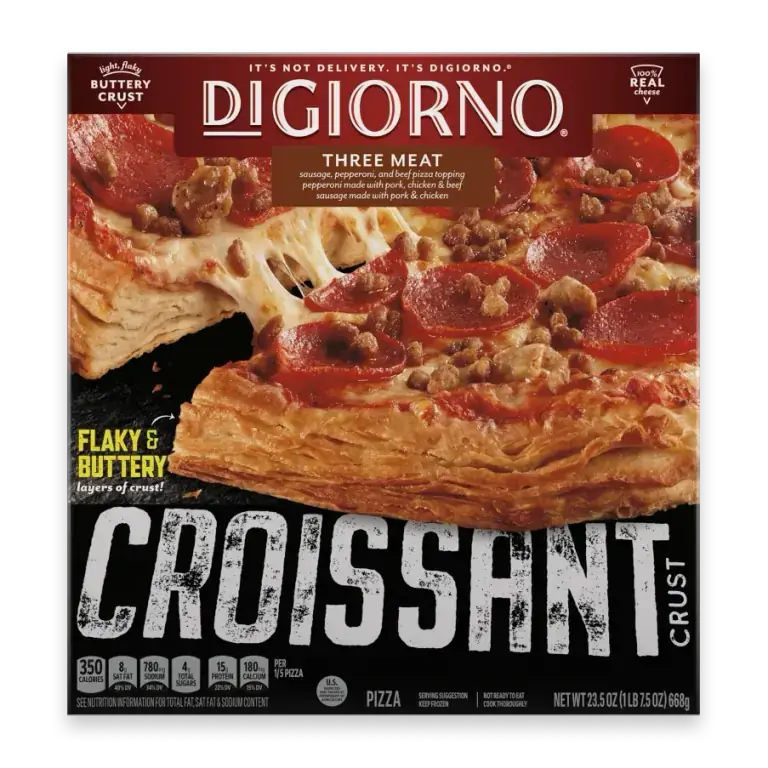 Frozen Pizza Three Meat Croissant Crust Pizza