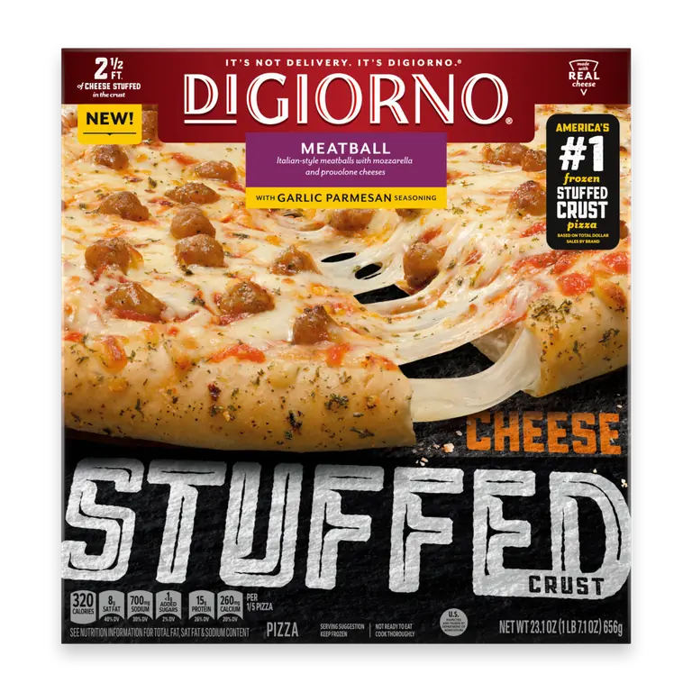 Meatball with Garlic Parmesan Seasoning Cheese Stuffed Crust Frozen Pizza