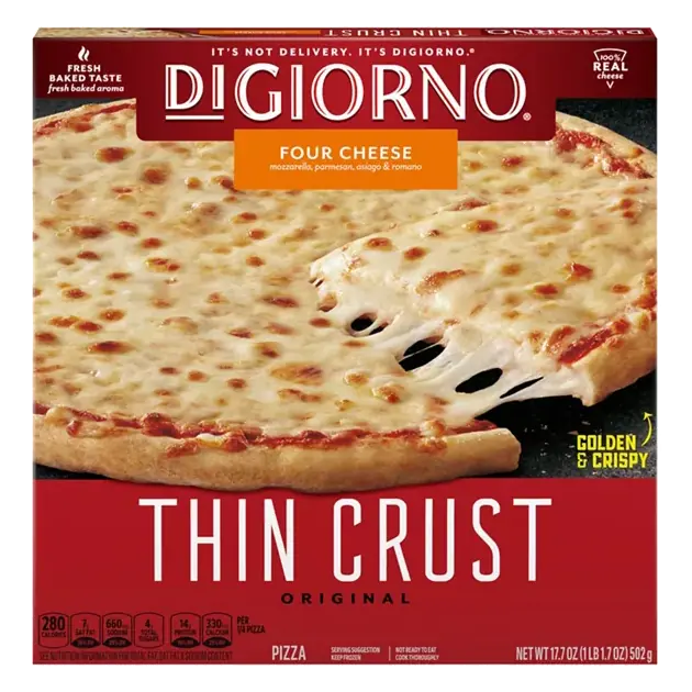 Pizza, Thin Crust, Four Cheese, Original