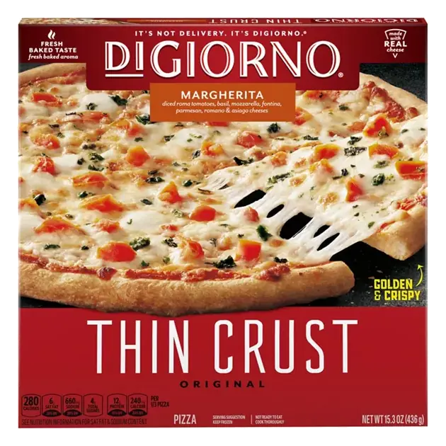 Pizza, Thin Crust, Margherita, Original