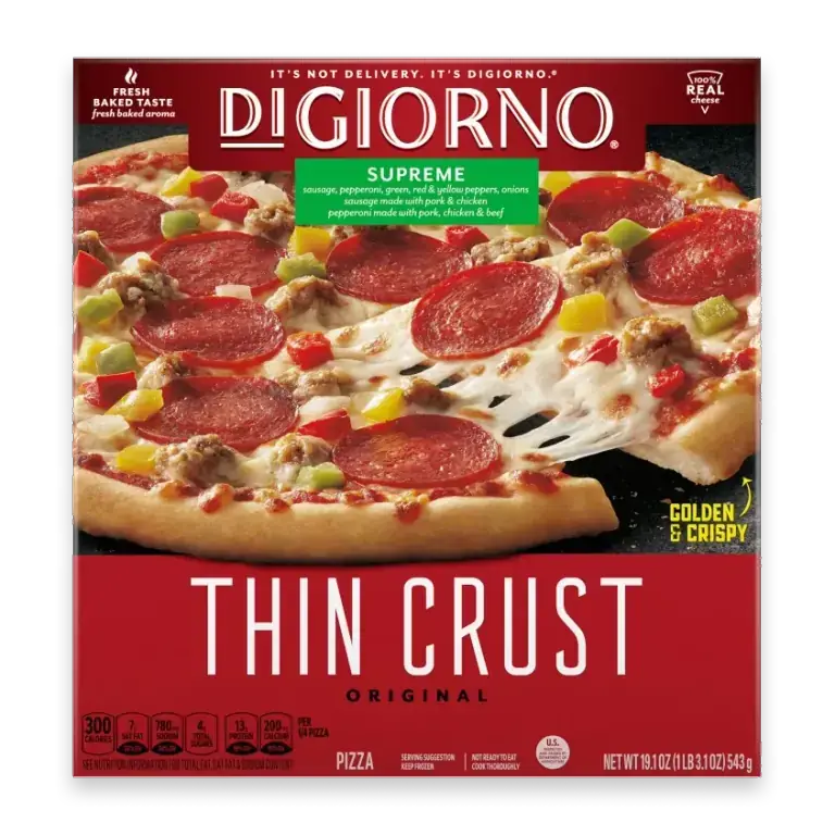 Supreme Thin Crust Frozen Pizza