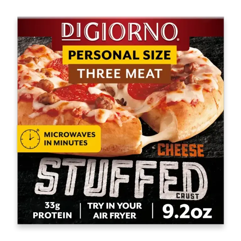 Three Meat Stuffed Crust Personal Frozen Pizza