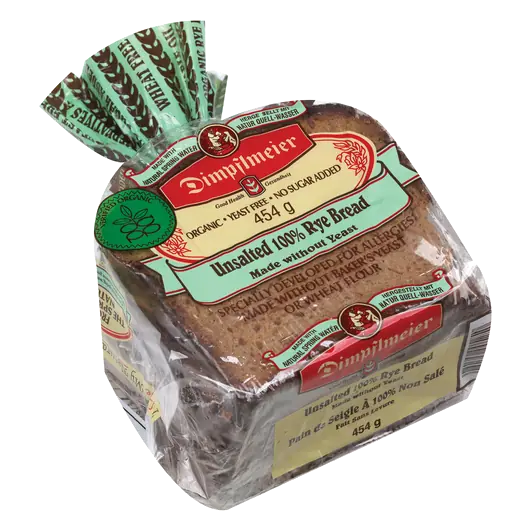 Organic Rye Bread Unsalted 454 g