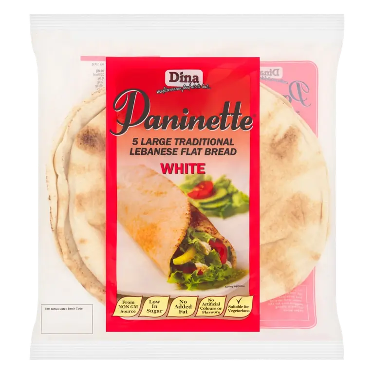 Paninette Large White Bread Wraps