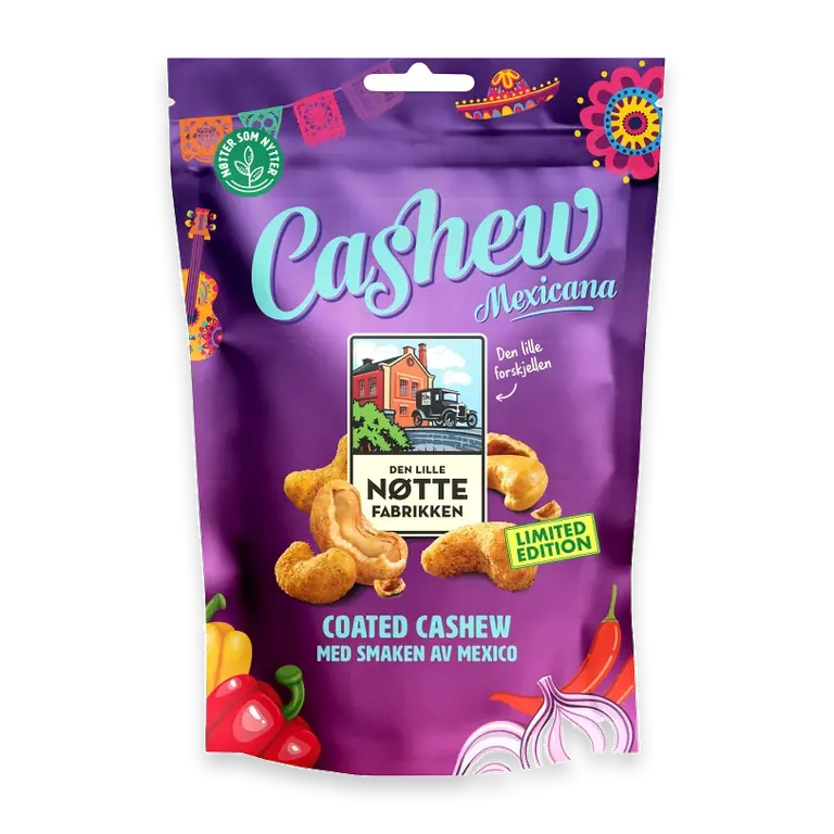 Cashewnötter Mexicana 140g Den Lille Nöttefabrikken