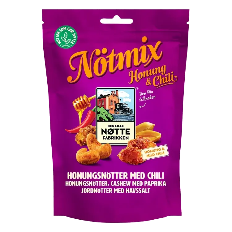 Nötmix Honung & Chili 150g Den lille Nöttefabrikken