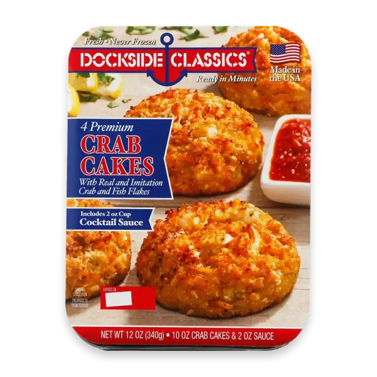 Premium Crab Cakes with Cocktail Sauce 4 Count