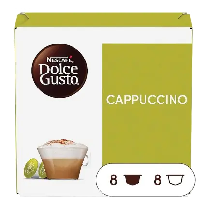 Nescafe Dolce Gusto Cappuccino Coffee Pods x16 (8 Servings)