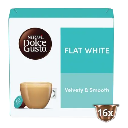 Nescafe Dolce Gusto Flat White Coffee Pods x16 (16 Servings)