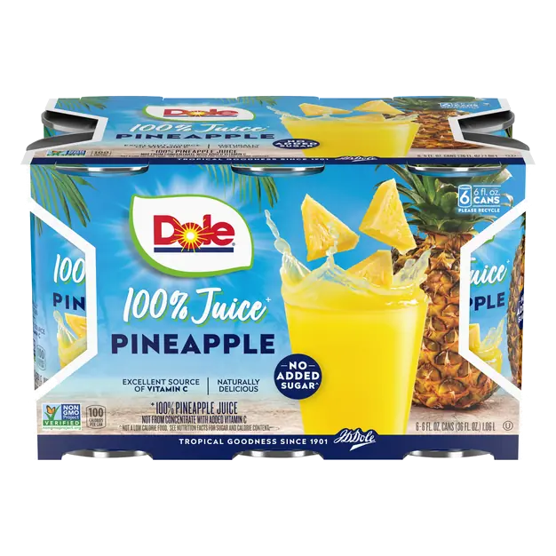 100% Pineapple Juice - 6 pk
