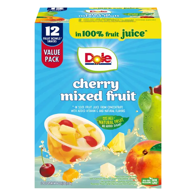 Cherry Mixed Fruit Cups in Juice - 12 ct