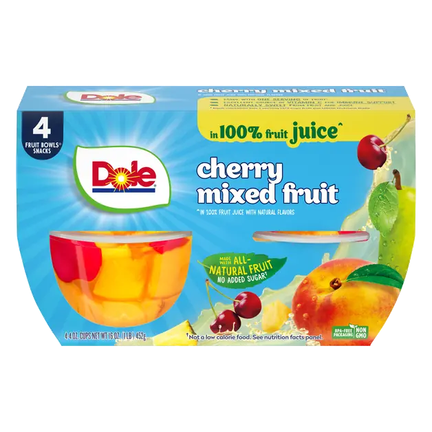Cherry Mixed Fruit Cups in Juice - 4 ct
