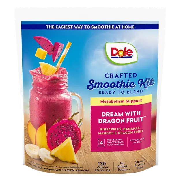 Crafted Dream with Dragonfruit Smoothie Kit - 4 ct Frozen