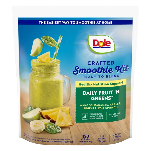 Crafted Healthy Nutrition Fruit & Greens Smoothie Kit - 4 ct Frozen